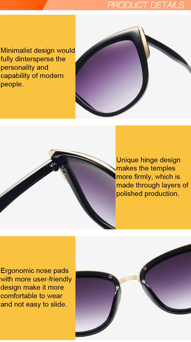 WW | Cat Eye Retro Fahrender Runde Metallrahmen Sonnenbrille