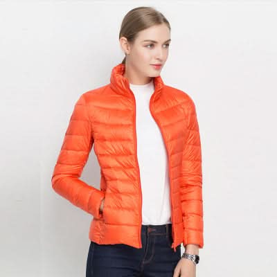 WW | women's vibrant green puffer jacket for autumn and winter