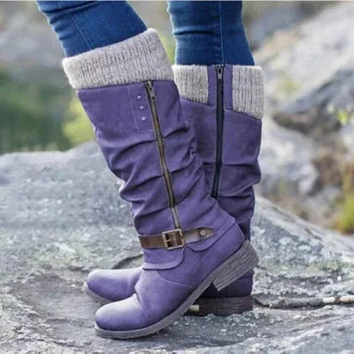 WW | Overknee Winterstiefel aus Veganem Leder für Damen - Perfekt für den Alltag