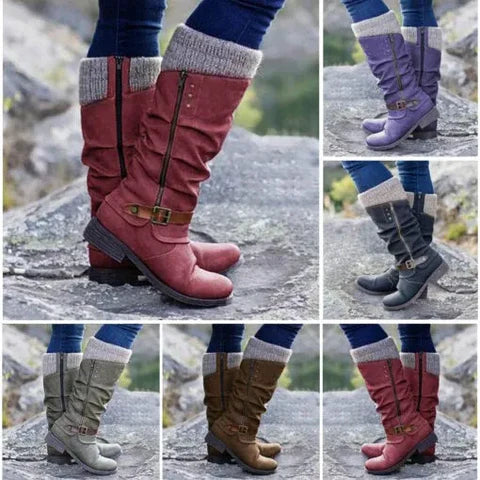 WW | Overknee Winterstiefel aus Veganem Leder für Damen - Perfekt für den Alltag