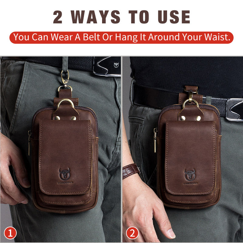 WW | High-Quality Leather 7-inch Phone Gift Belt Bag