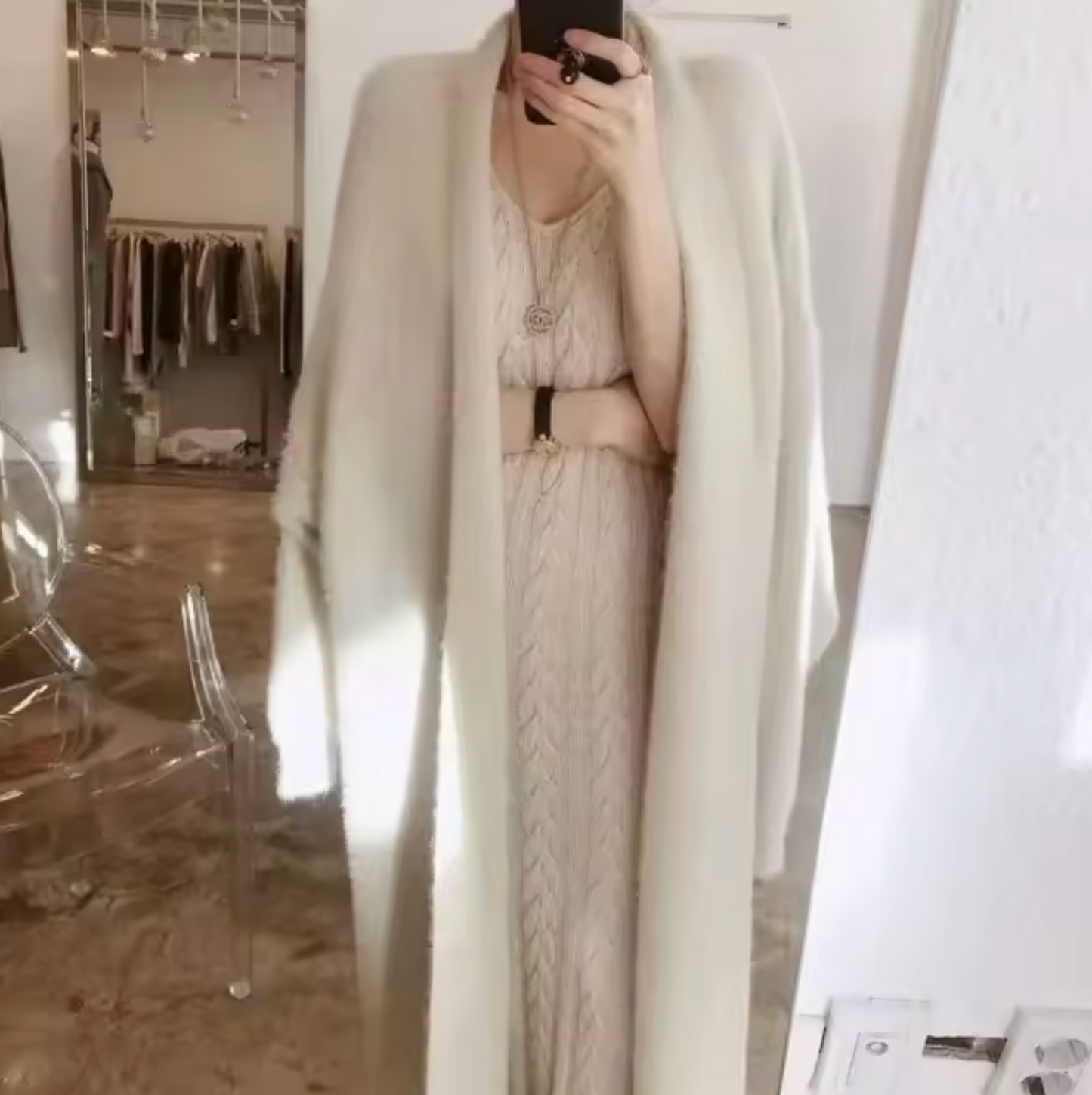 WW | Lange Strickjacke aus Kaschmir