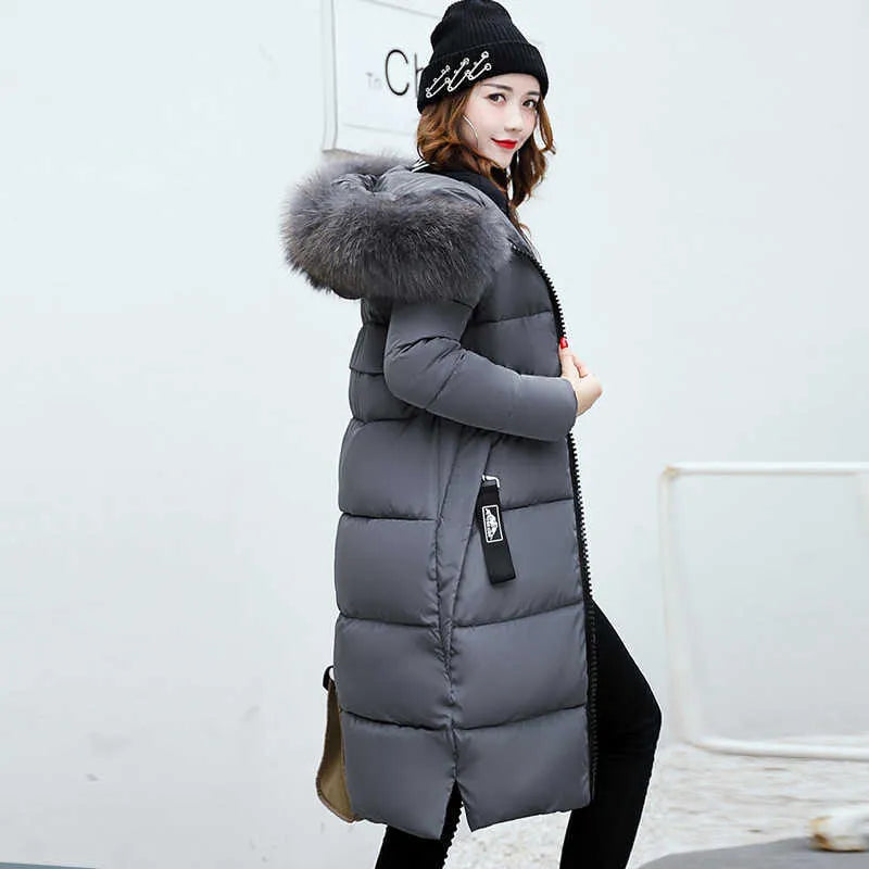 WW | Long jacket with fur collar