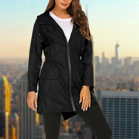 WW | Damen Wasserfester Outdoor Regenmantel - Mit Kapuze