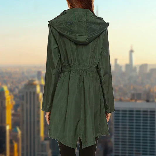 WW | Damen Wasserfester Outdoor Regenmantel - Mit Kapuze