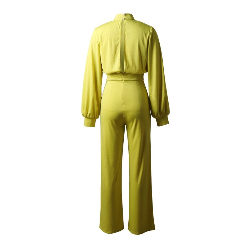 Monochrome Stand-Collar Jumpsuits