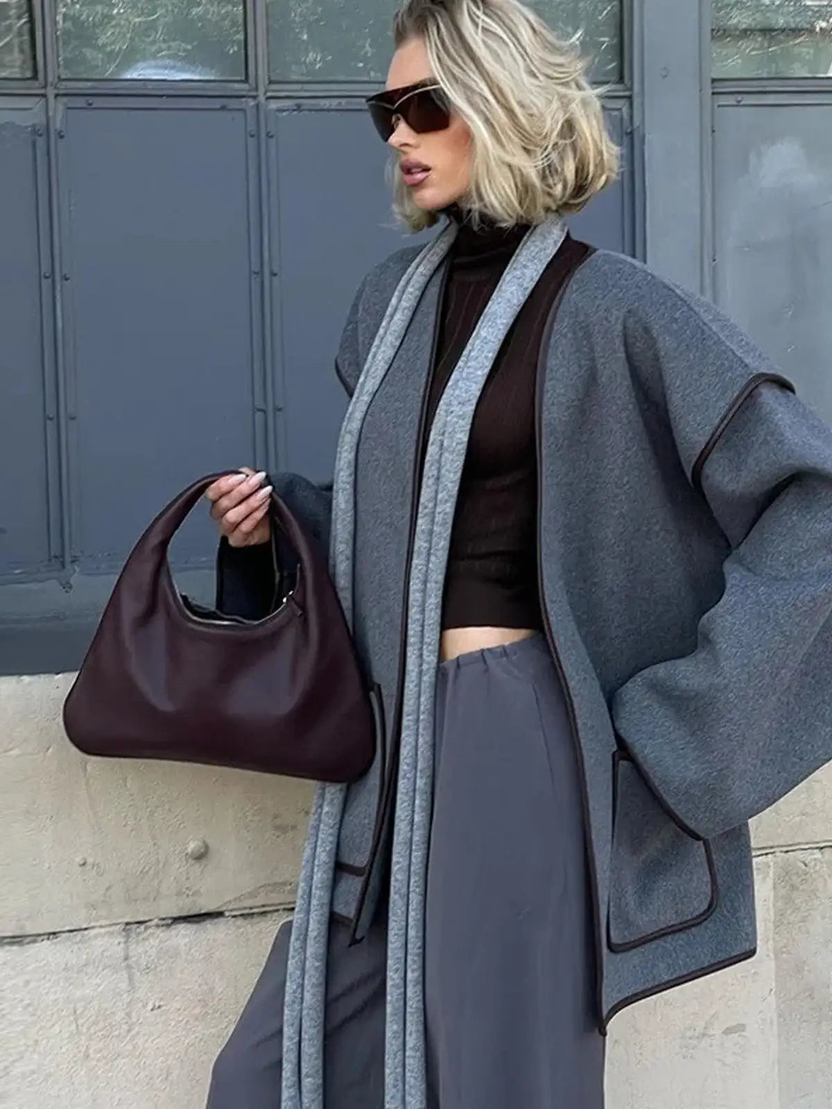 WW | Fitted Wool Coat with Belt