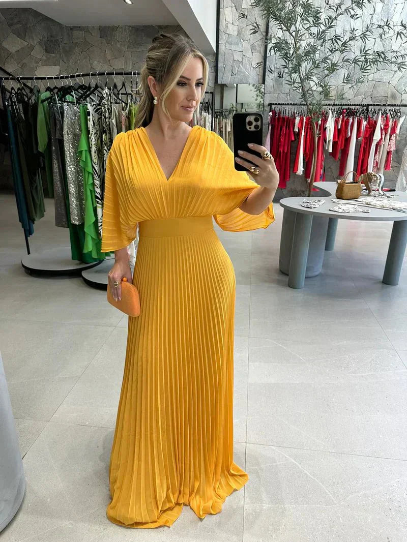 WW | Fließendes Sommerkleid mit Bauchverdecker Effekt