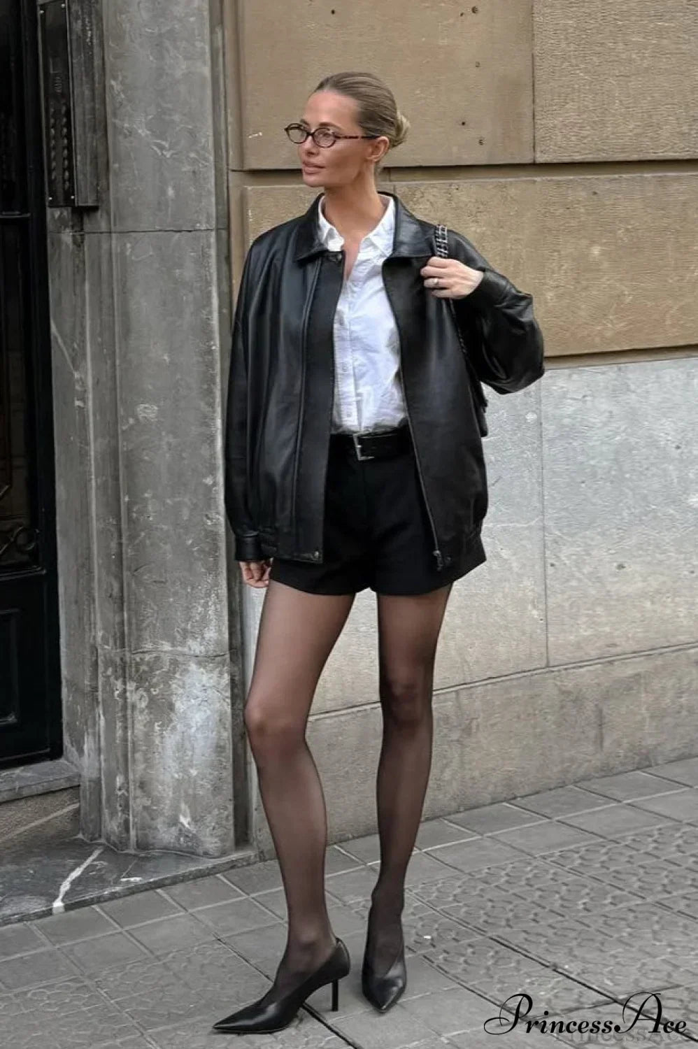 WW | Black Leather Motorcycle Jacket