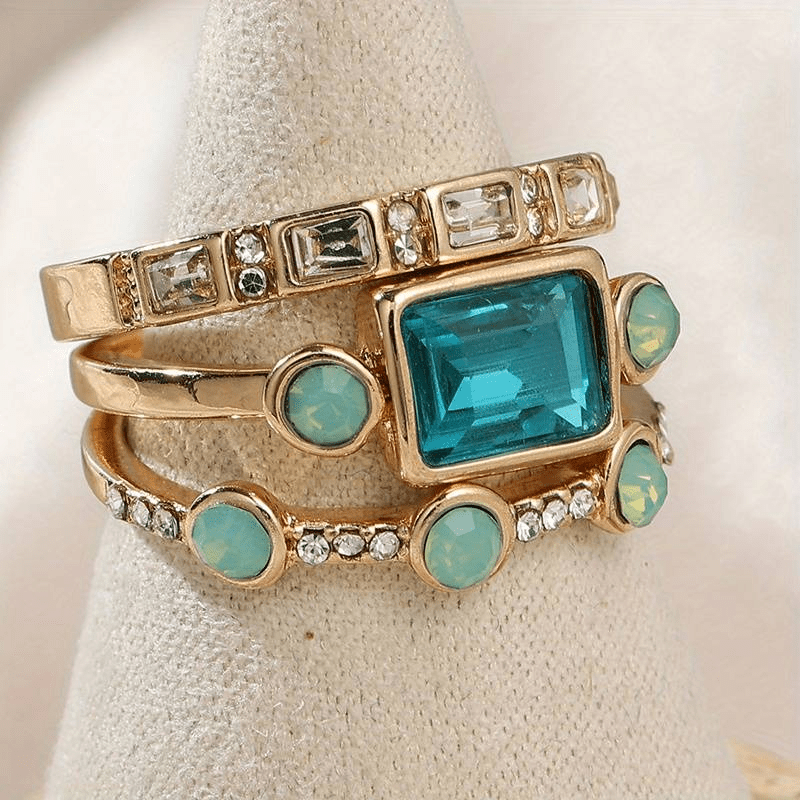 WW | Blauen Kristall Im Weintage Stil
