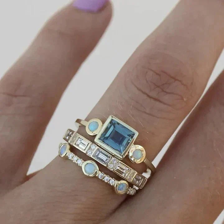 WW | Blauen Kristall Im Weintage Stil