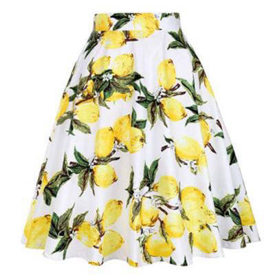 WW | Guinguette Kleid Zitronen-Perlkrause
