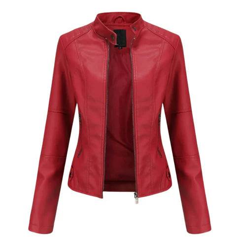 WW | Leather Women's Jacket with Zipper