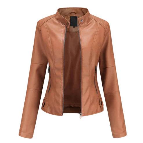 WW | Leather Women's Jacket with Zipper