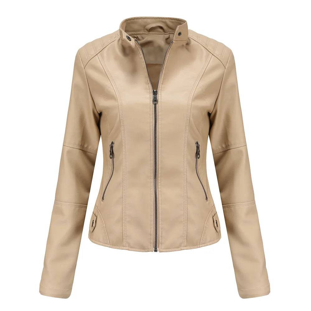 WW | Leather Women's Jacket with Zipper