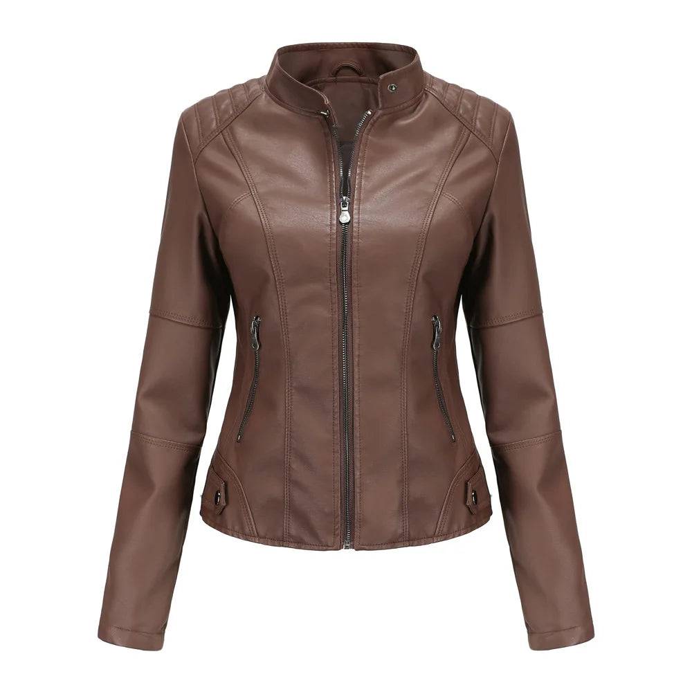 WW | Leather Women's Jacket with Zipper