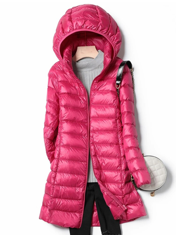 WW | Long Down Jacket Pleasantly Warm & Stylish
