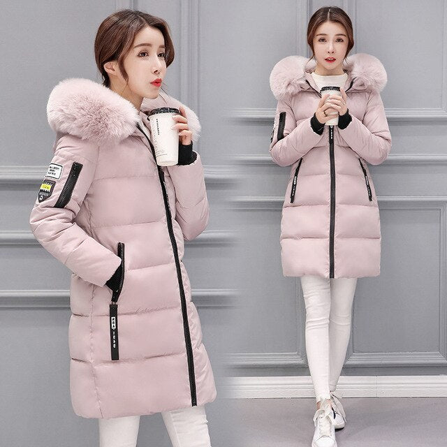 WW | Damen Winterjacke Mit Kapuze Und Reißverschluss