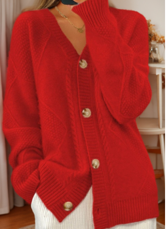 WW | Stylish Cardigan with Geometric Pattern