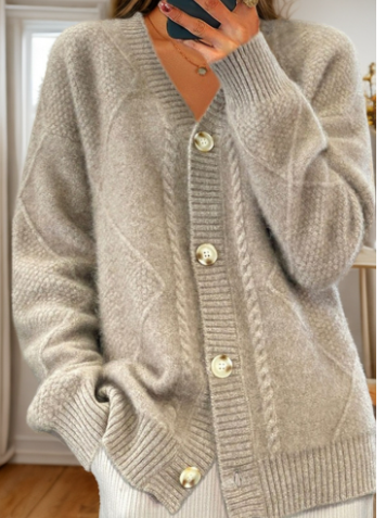 WW | Stylish Cardigan with Geometric Pattern