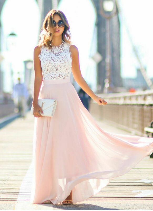 WW | Elegante Chiffon Maxikleid