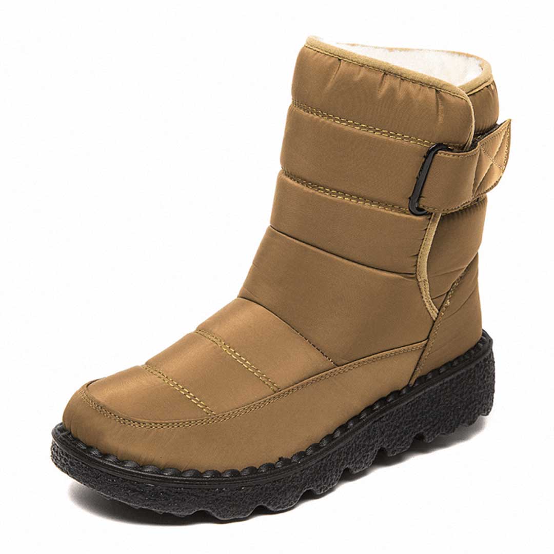 WW | Puffer Boots Gepolstert Und Wasserabweisend Mittel Wade Verstellbarer Riemen Rutschfeste Sohle