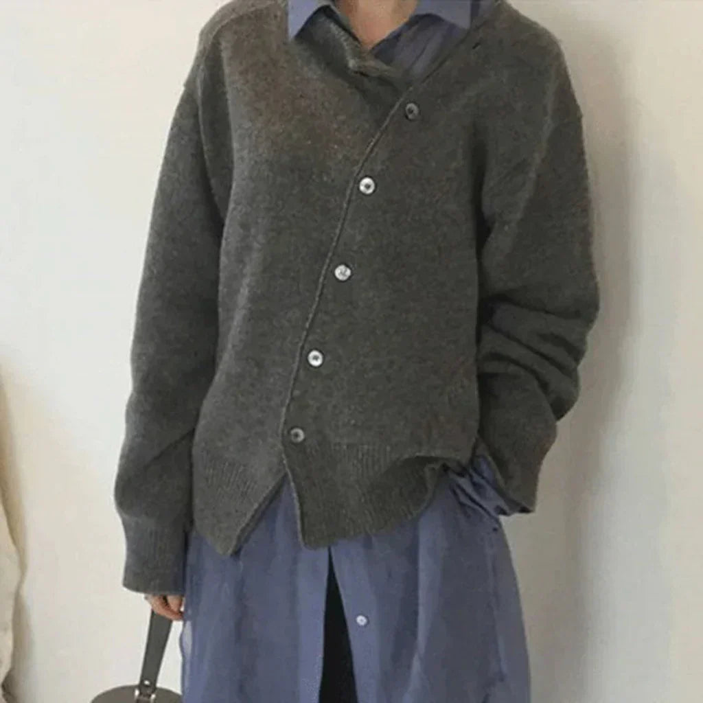 WW | bequeme Jacke mit Knopfdetails