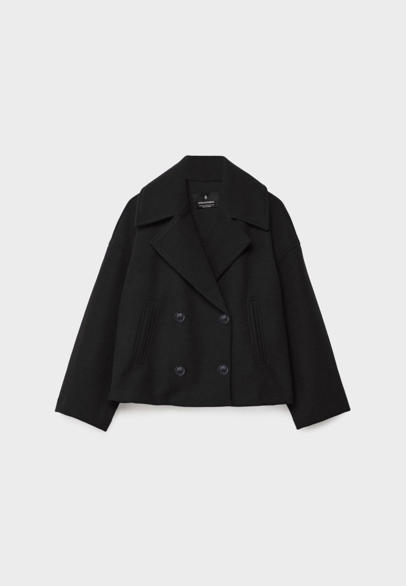 WW | Short Double Winter Jacket with Wide Lapels