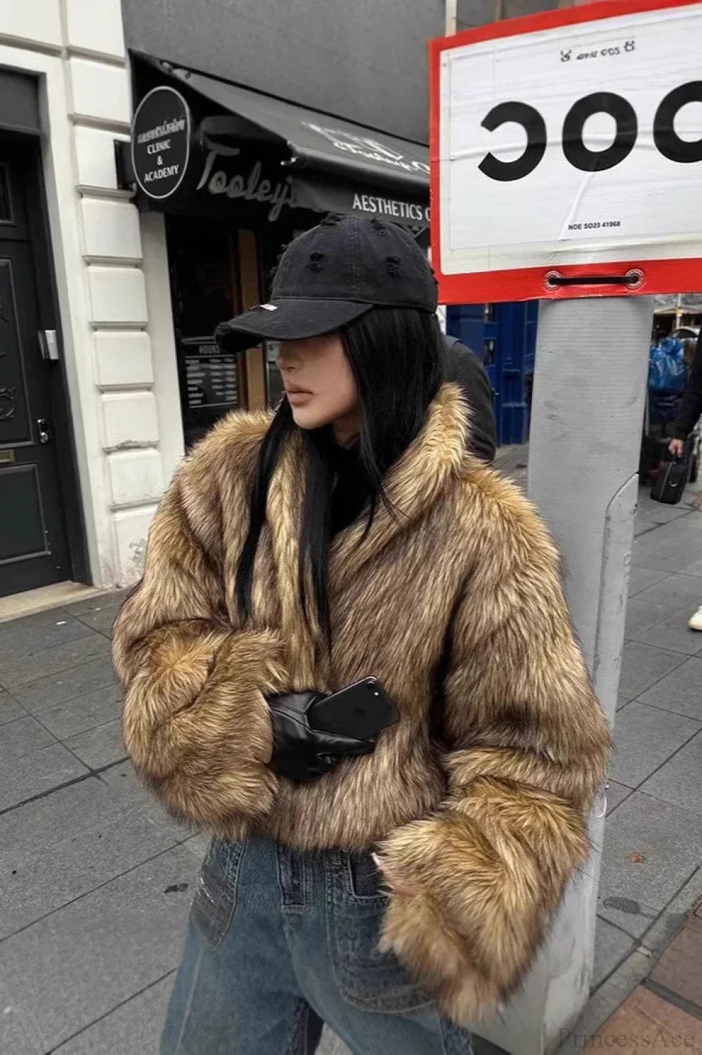 WW | Faux Fur Raccoon Fur Warm Jacket Coat