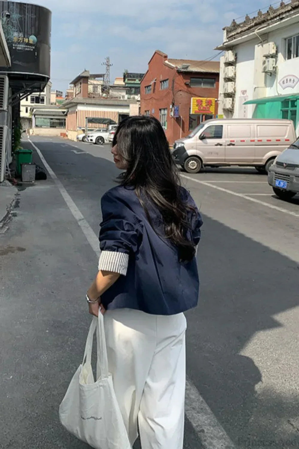 WW | Gestreifter Ärmel Patchwork Freizeitjacke