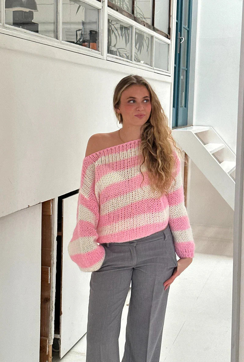 WW | Off-Shoulder Striped Sweaters For Women