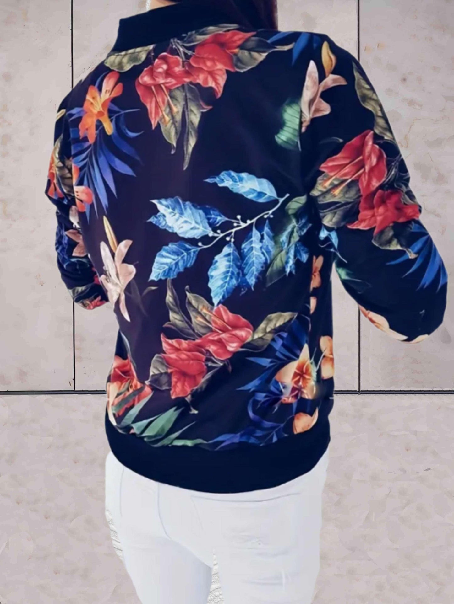WW | Women's Floral Print Zip Jacket