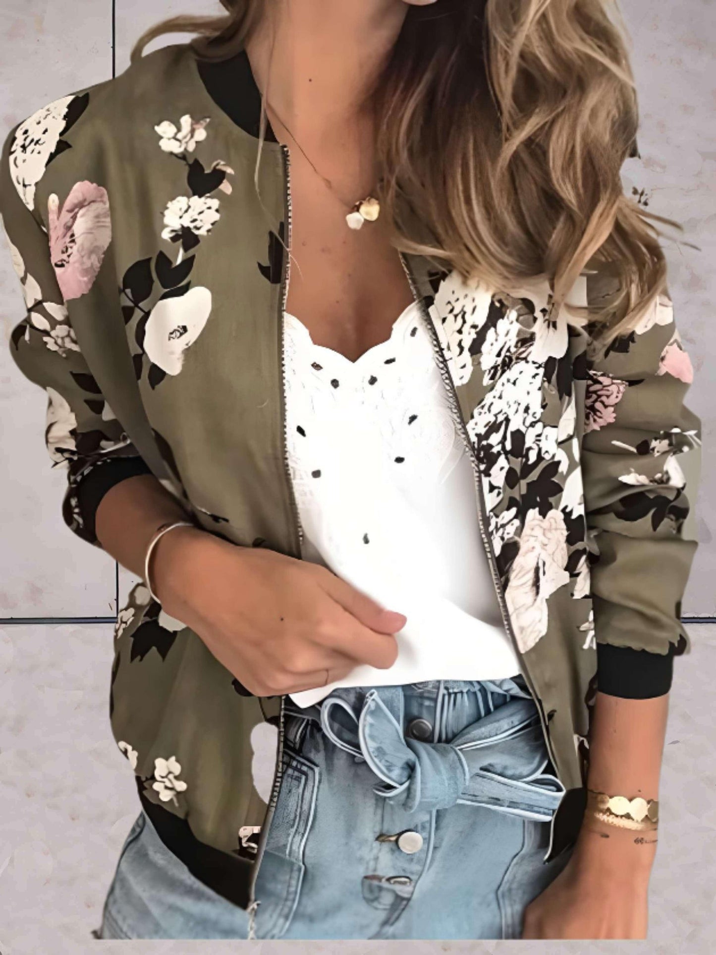 WW | Women's Floral Print Zip Jacket