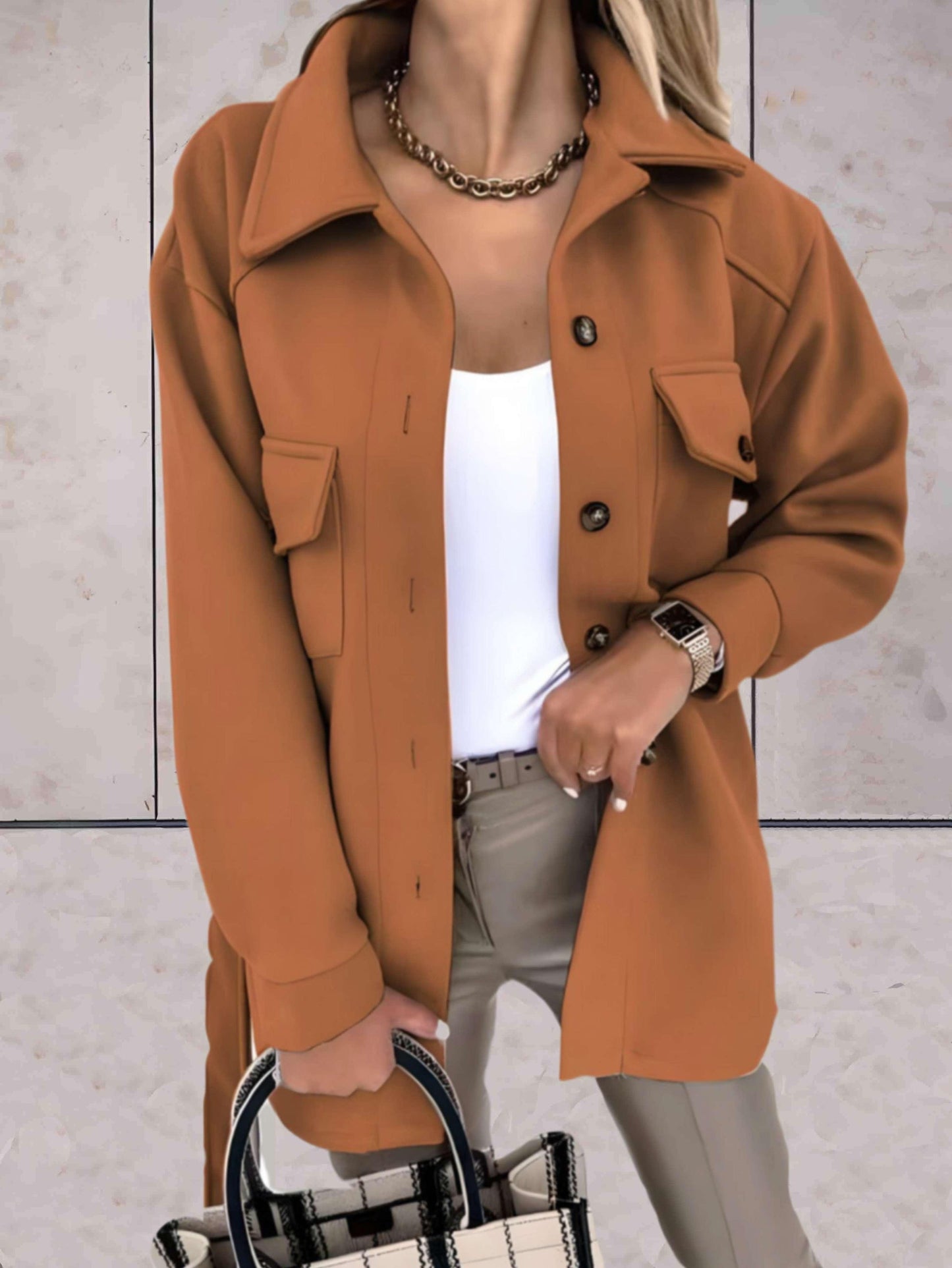 WW | Button-up Coat for Women
