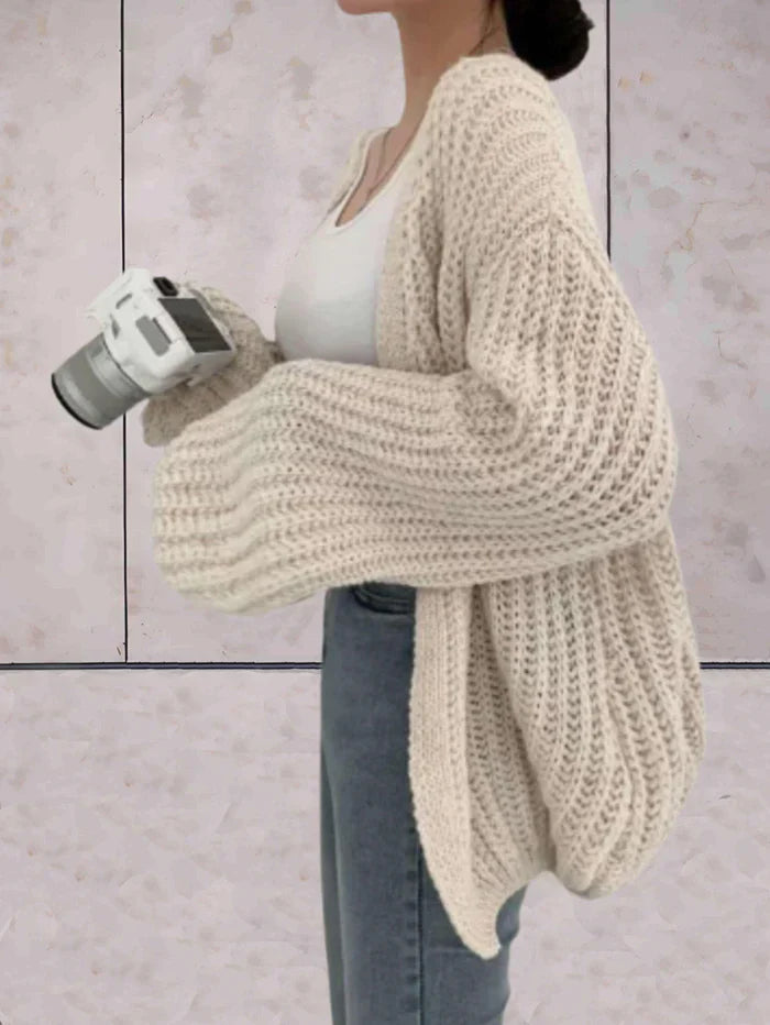 WW | Offener Strickjacke Aus Dickem Strick Für Damen