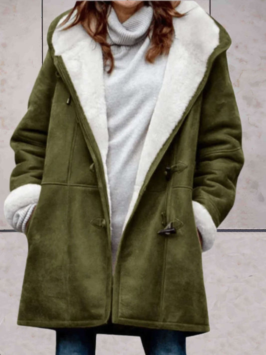 WW | Shearling Hooded Coat - Cozy & Stylish - Warm Lined Design - Winter Comfort