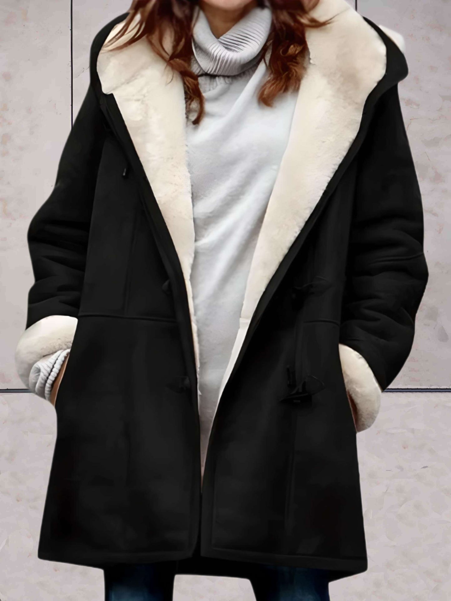 WW | Luxuriöser Wintermantel aus Wildlederimitat mit Fleece-Futter