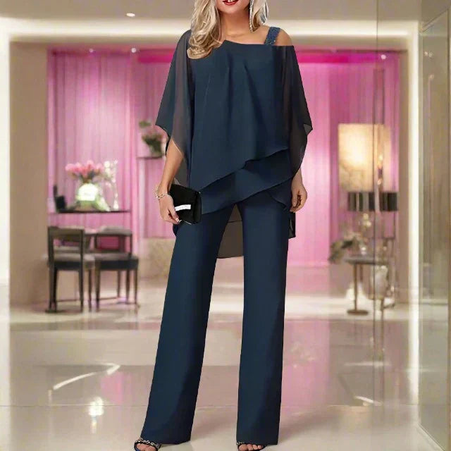 WW | Luxus Chiffon Satz Für Damen Elegantes Satz Für Festliche Abende