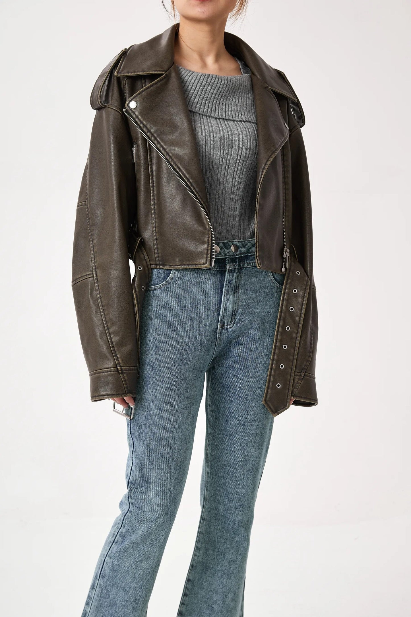 WW | Cropped Biker Jacket Vintage & Stylish