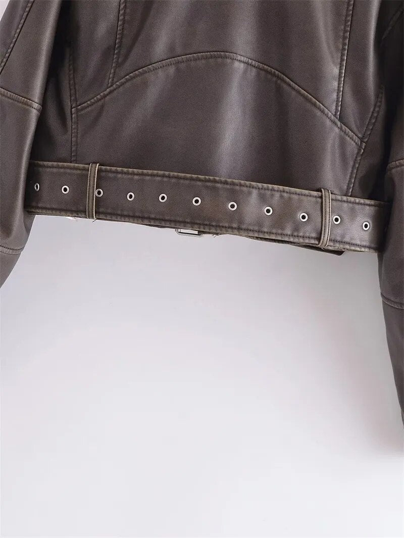 WW | Cropped Biker Jacket Vintage & Stylish