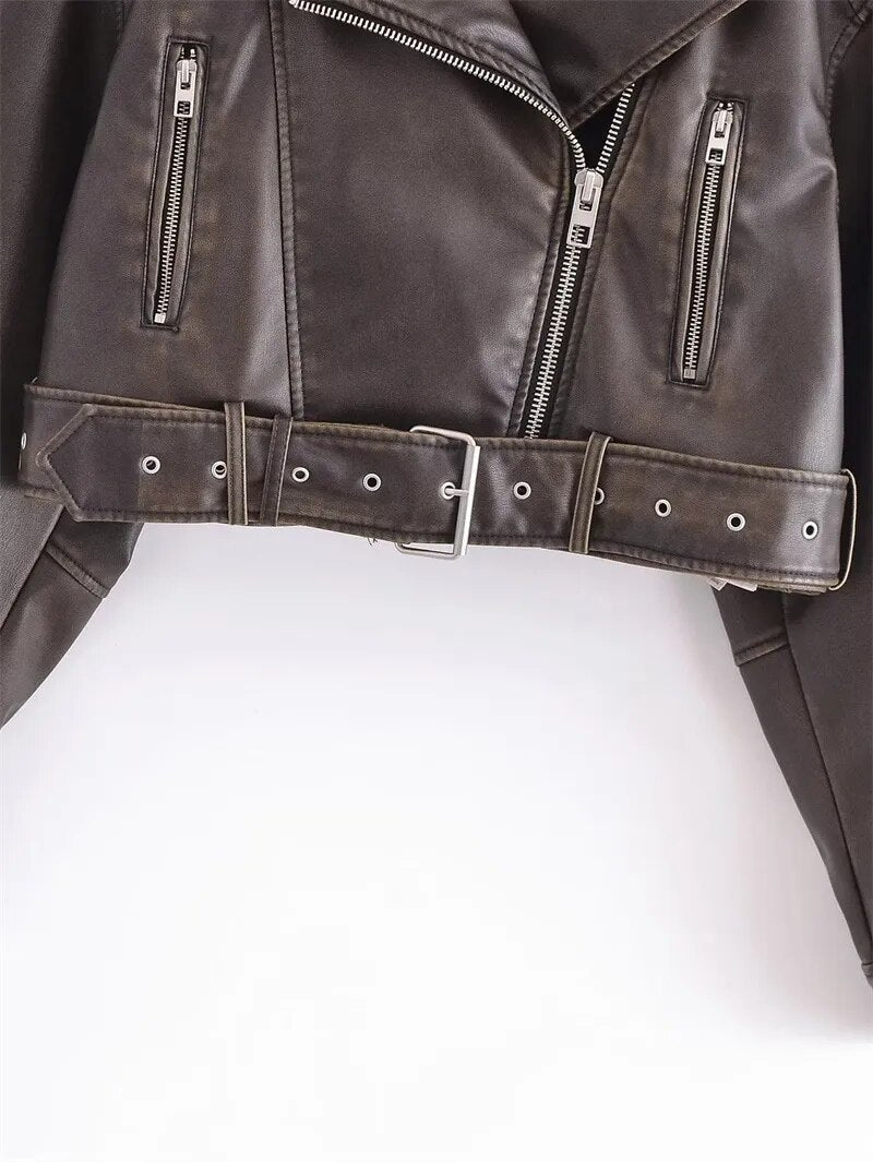 WW | Cropped Biker Jacket Vintage & Stylish