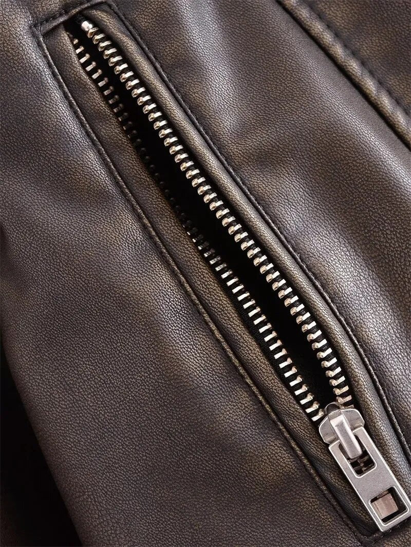 WW | Cropped Biker Jacket Vintage & Stylish