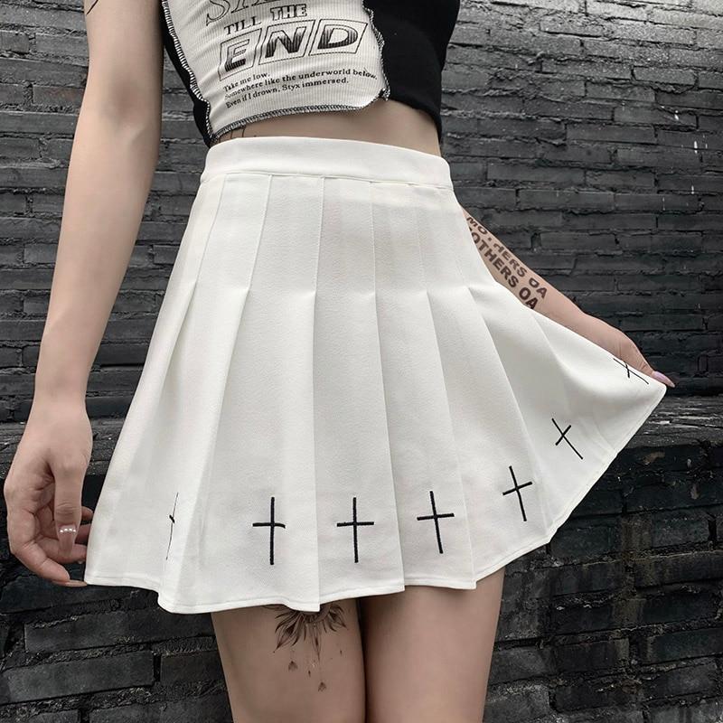 Pleated mini skirt