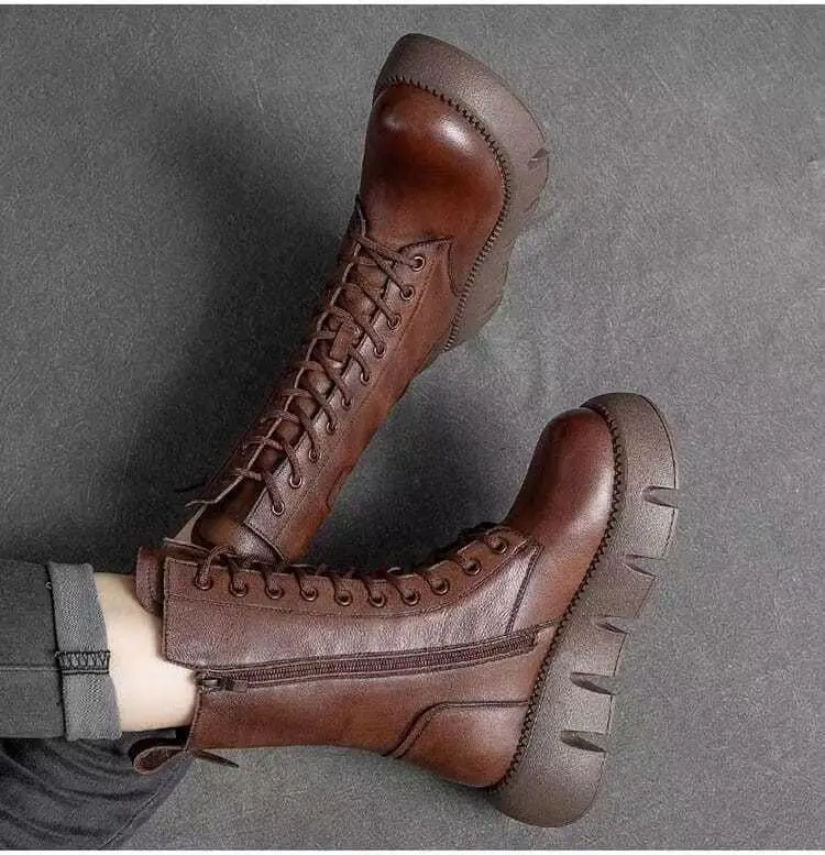 Lena | Chunky Sole Side Zip Women's Boots