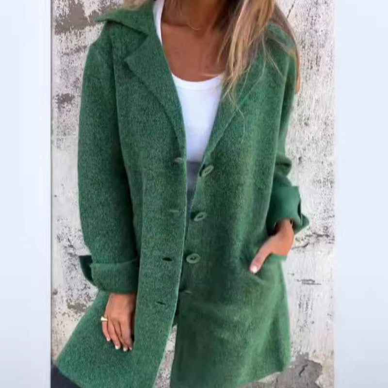 WW | Solid Mid-Length Jacket for Women