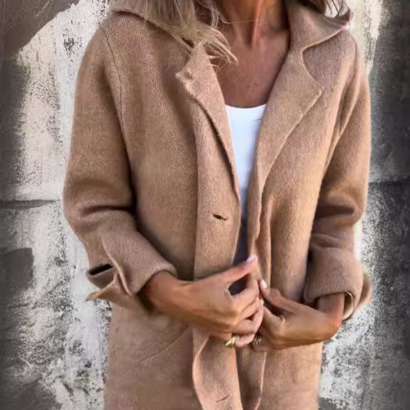 WW | Solid Mid-Length Jacket for Women