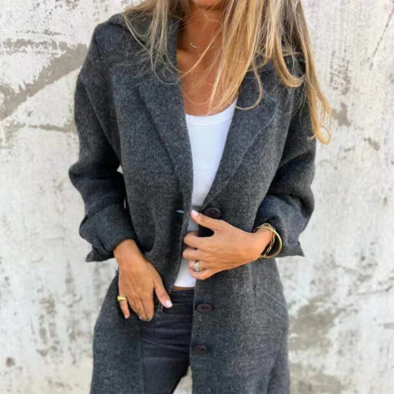WW | cozy mid-length jacket with folded cuffs