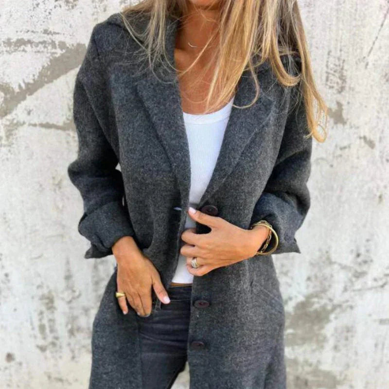 WW | Mittellange Jacke mit umgeschlagenen Bündchen
