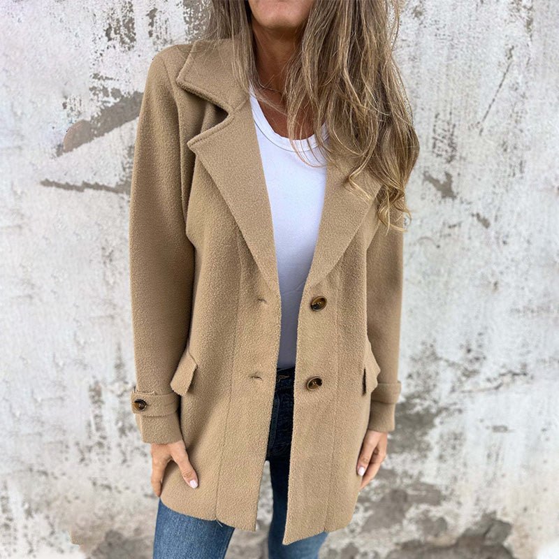 WW | Wolle-Blend Blazer Mantel - Relaxed Fit - Minimalistisch Schick - Herbst & Winter Schicht