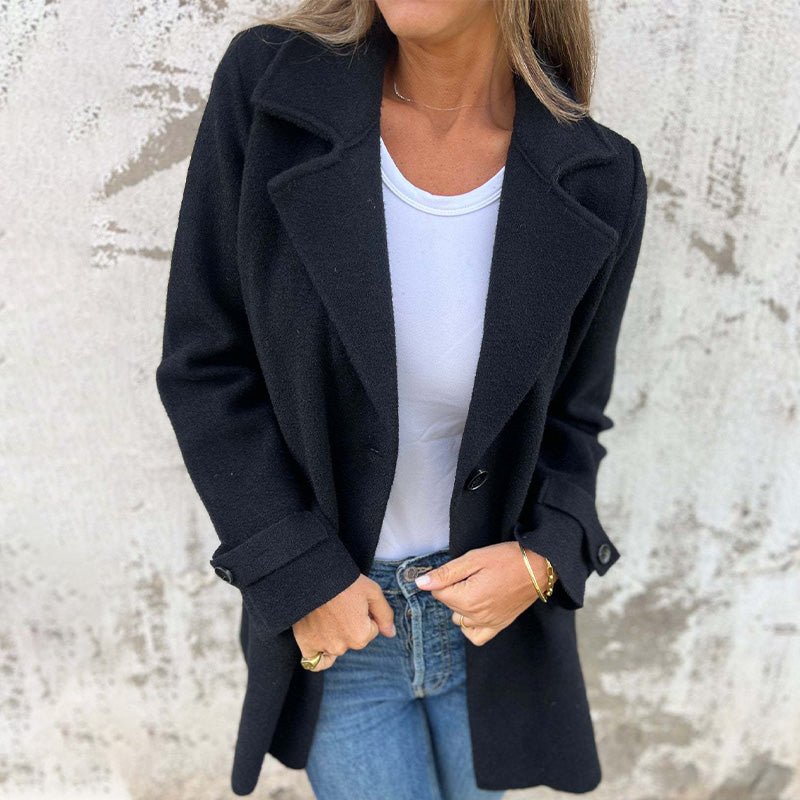 WW | Wolle-Blend Blazer Mantel - Relaxed Fit - Minimalistisch Schick - Herbst & Winter Schicht
